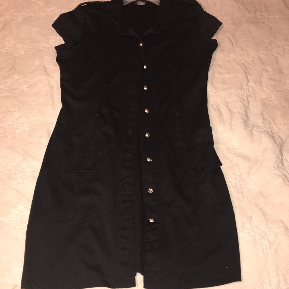 Black mini dress